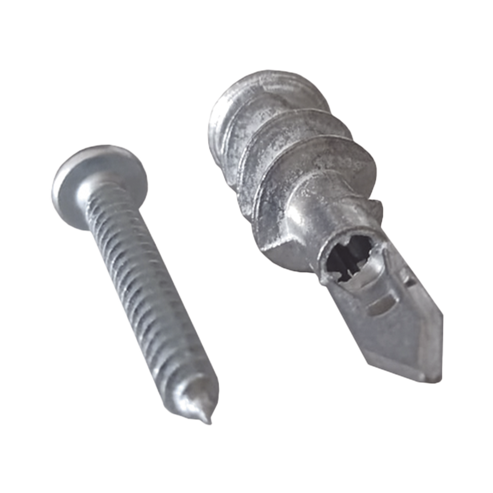 Taquete Métalico TPD Zinc con tornillo 8 x 1 1/4", Ideal para Uso con carteles publicitarios, Electrodomésticos