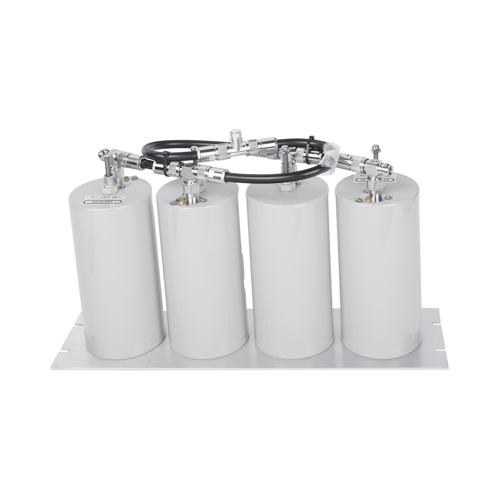 Bandpass-Band Reject Duplexer, 400-470 MHz, 4 Cavities (4" Dia.) 5 MHz, 250 Watt, N Female