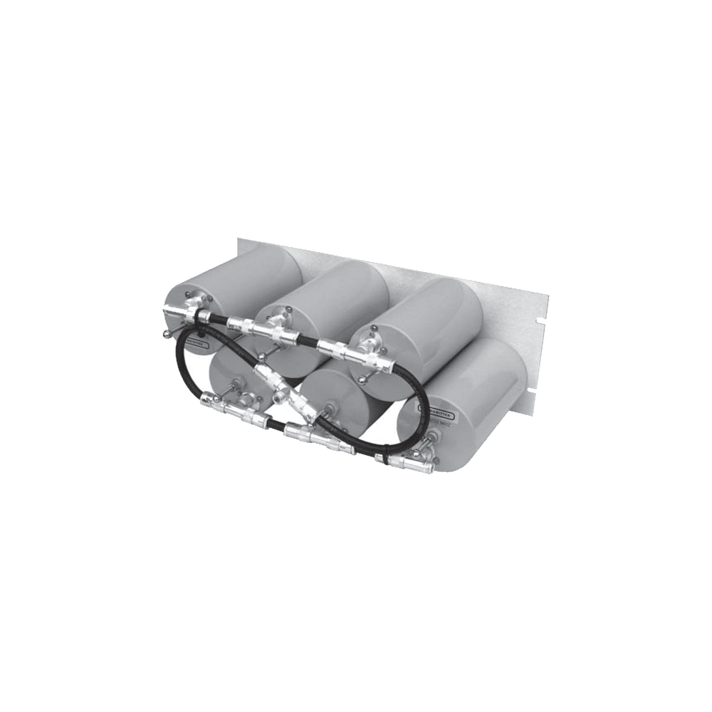 Bandpass-Band Reject Duplexer, 400-512 MHz, 6Cav.(4"Dia.) 3 MHz, 250 Watt, N Females.