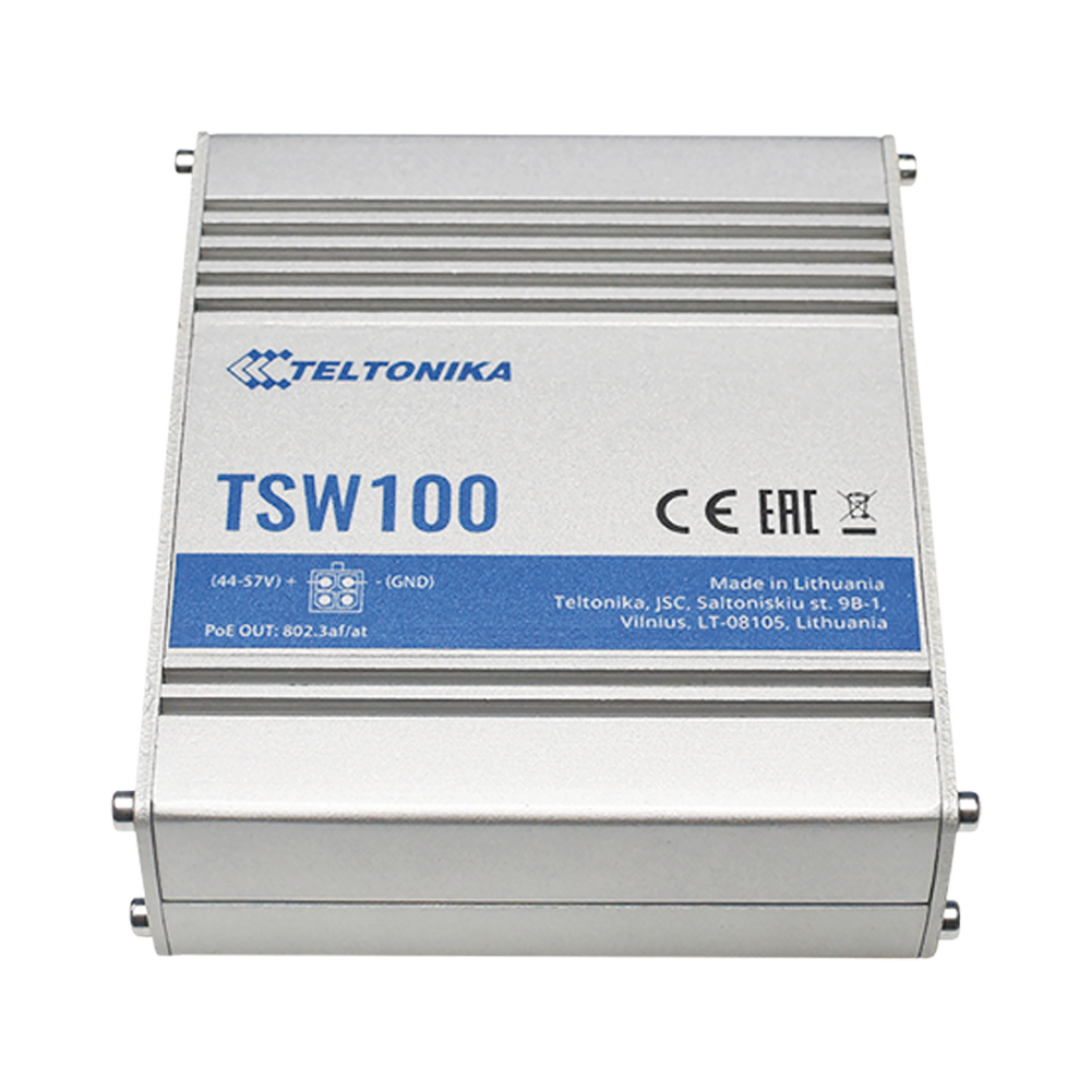 Unmanaged Industrial Switch 5 Gigabit ports, PoE on 4 ports 802.3af/at (120W)