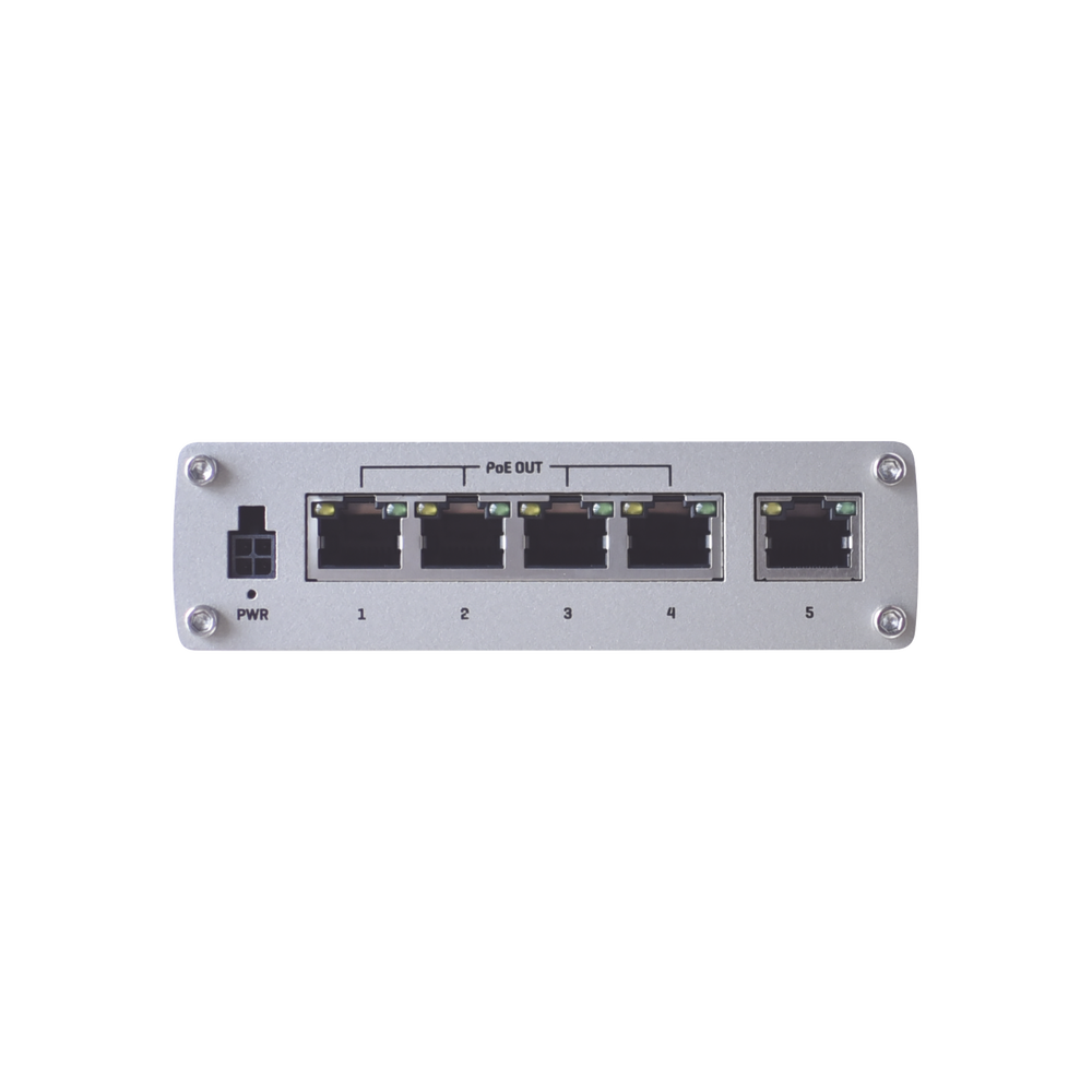 Unmanaged Industrial Switch 5 Gigabit ports, PoE on 4 ports 802.3af/at (120W)
