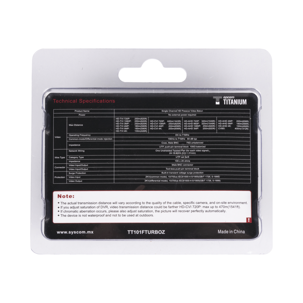 Kit de Transceptores (Baluns) Hasta 200m en 4K , TurboHD HD-TVI / HD-CVI / AHD / CVBS / COAXITRON / AUDIO POR COAXITRON / Menu OSD / Cable RF Blindado . Calidad PREMIUM