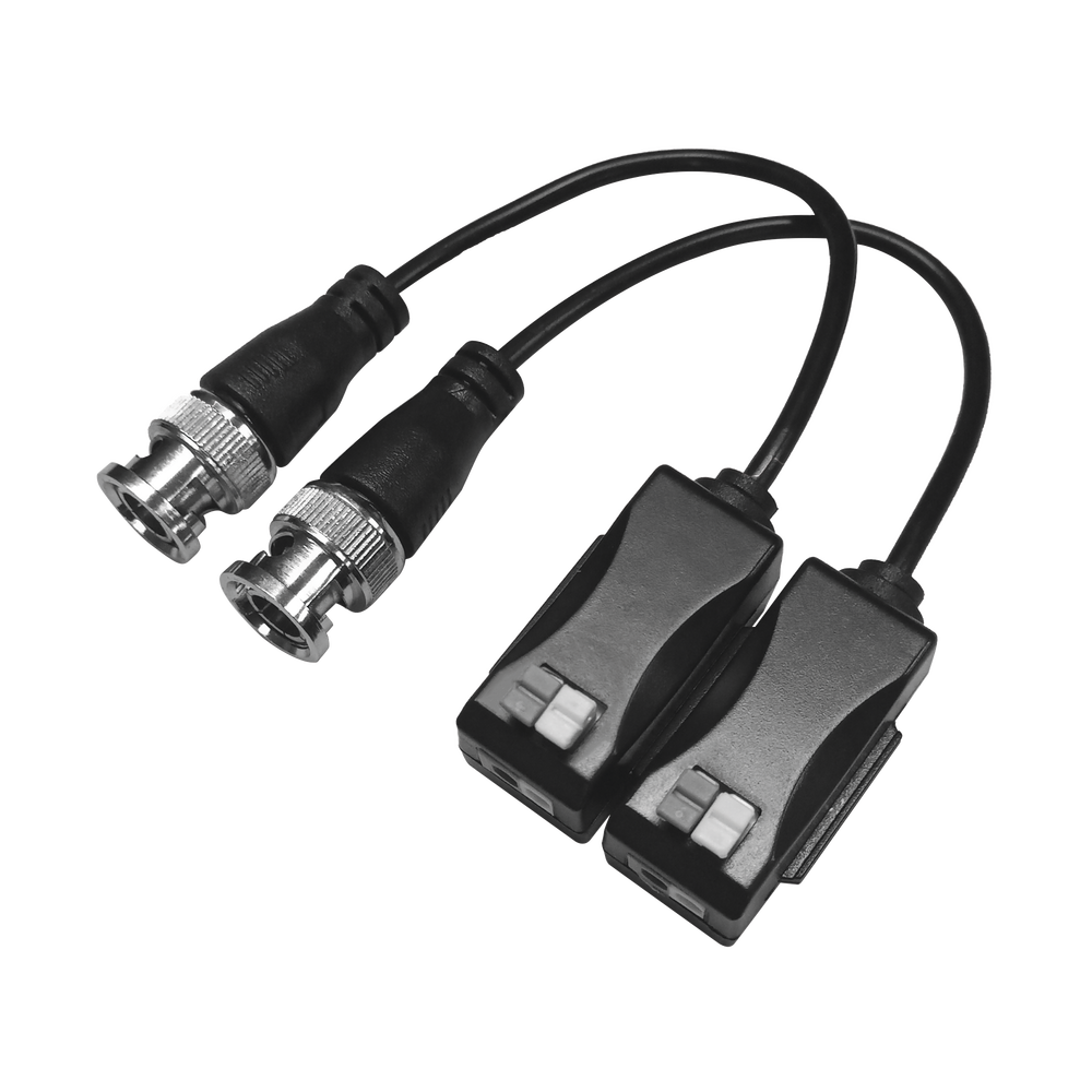 Kit de Transceptores (Baluns) Hasta 200m en 4K , TurboHD HD-TVI / HD-CVI / AHD / CVBS / COAXITRON / AUDIO POR COAXITRON / Menu OSD / Cable RF Blindado . Calidad PREMIUM