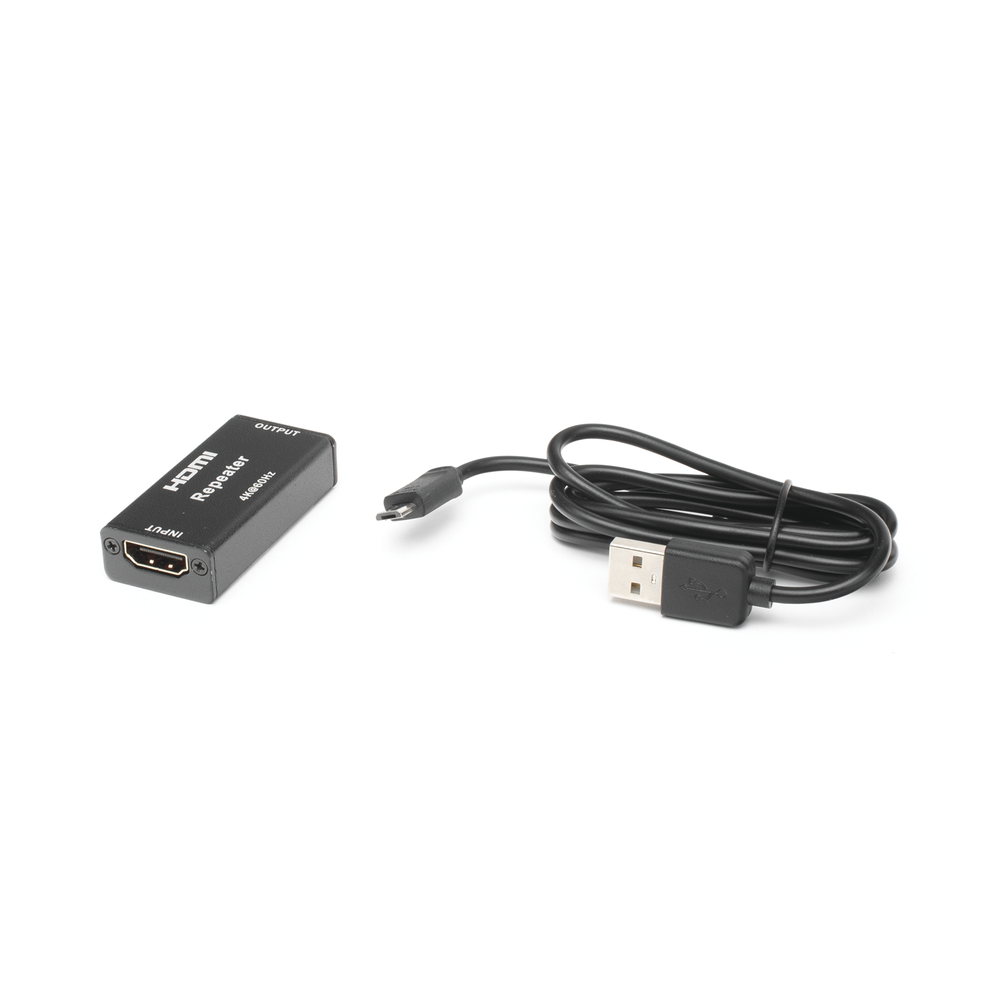 HDMI Adapter to Amplify or Repeat the signal from HDMI cables (Booster) at a distance of 40 meters / Supports 4K x 2K resolutions.