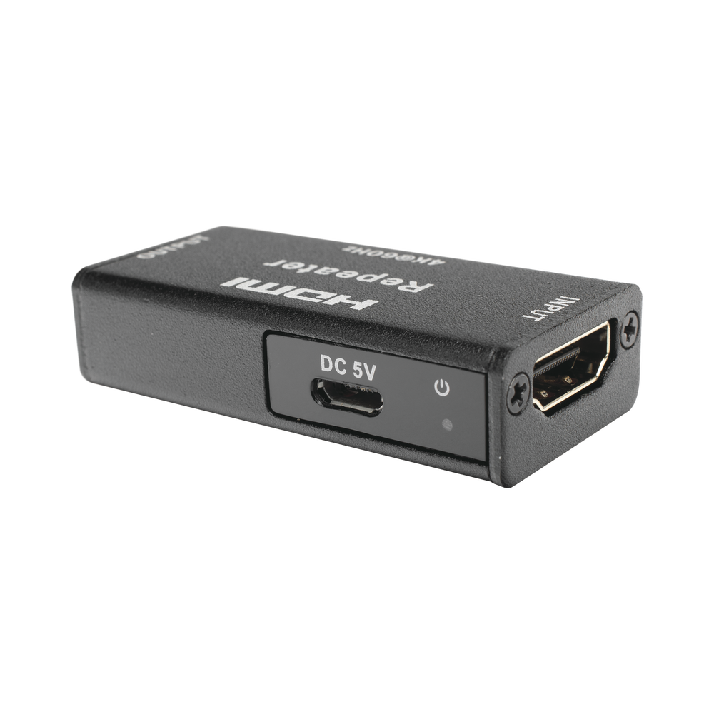 HDMI Adapter to Amplify or Repeat the signal from HDMI cables (Booster) at a distance of 40 meters / Supports 4K x 2K resolutions.