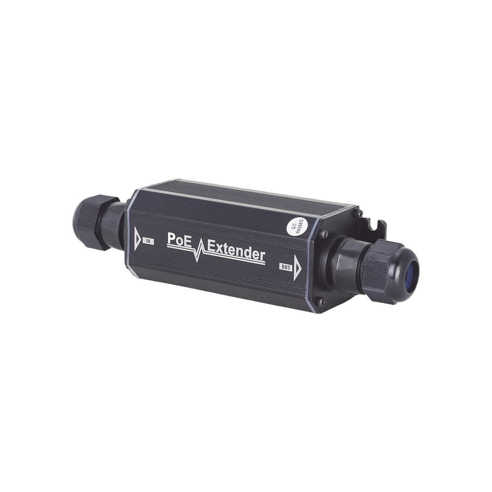 Gigabit PoE Extender for 100 Meters / Outdoor (IP66) / 1 PoE Input Port / 1 PoE Output Port / Compatible with IEEE802.3af and IEEE802.3at / No Additional Power Supply Required / Easy Installation; Plug and Play