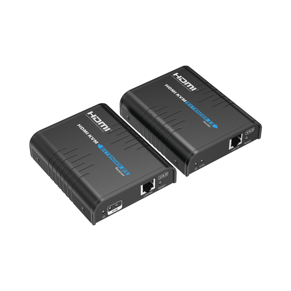 Kit extensor KVM (HDMI y USB) hasta 120 metros / Resolución 1080P @ 60 Hz / Soporta STP y UTP CAT5/5E/6 / Soporta Switch Gigabit para control KVM múltiple / Soporta hasta 253 receptores / Transmite el Video y Controla tu DVR vía USB