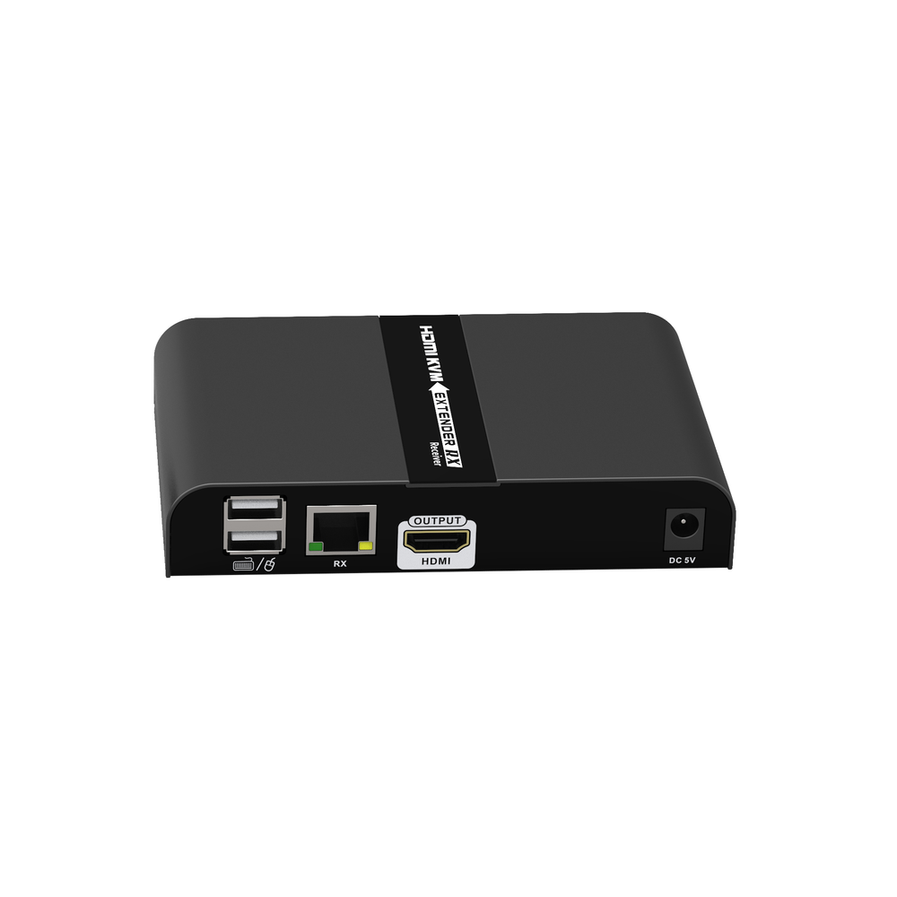 Receptor Compatible para Kits TT671KVM / Resolución 4K@30Hz / Cat 6/6A/7 / Distancia de 100 m / IPCOLOR / Cero Latencia / Control IR / Compatible con Switch Gigabit para control KVM múltiple.