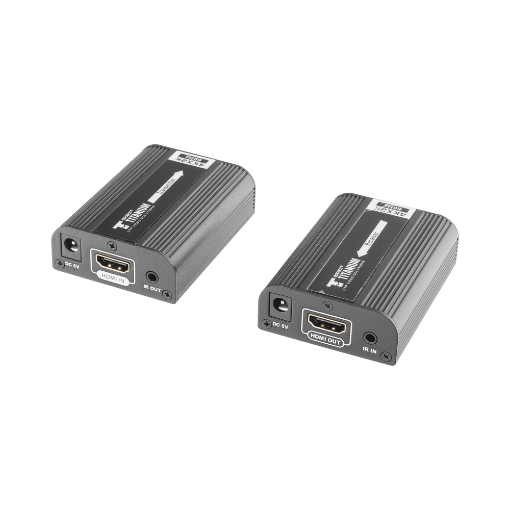 Kit Extensor HDMI para distancias de 30 metros / Resolución 4K x 2K@ 30 Hz/ Cat 6, 6a y 7 / HDCP2.2 / HDMI 2.0 / HDCP2.2 / Soporta PCM, HDbitT / Soporta control remoto del equipo fuente.