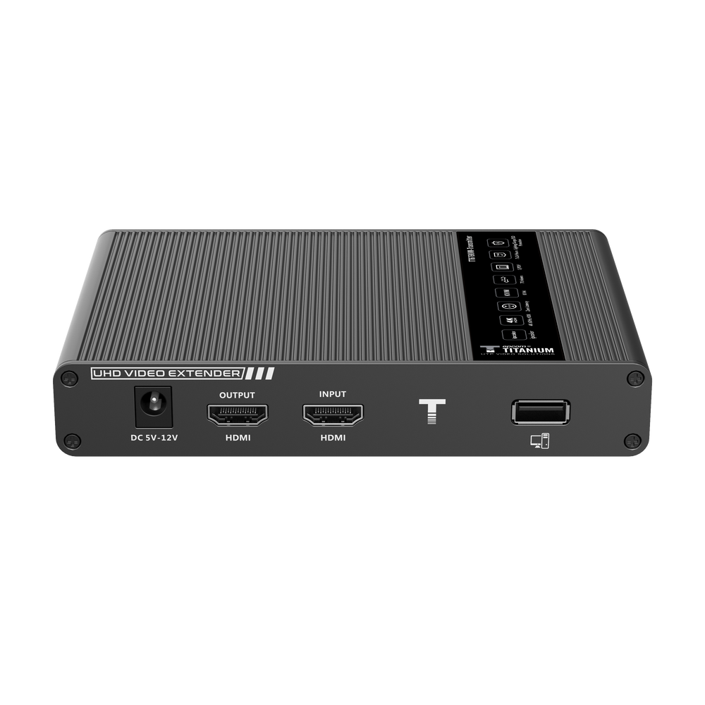 Kit extensor KVM (HDMI y USB) hasta 70 metros / Resolución 4K @ 60 Hz/ Cat 6, 6a y 7 / IPCOLOR / CERO LATENCIA / HDR10 / Salida Loop / IR bidireccional / Puerto S/PDIF / Uso 24/7 / Transmite el Video y Controla tu DVR vía USB a distancia.