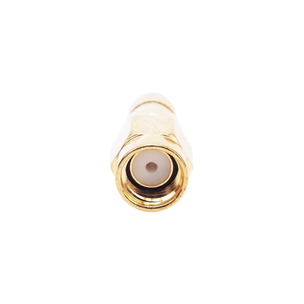 Conector SMA Macho Inverso de Anillo Plegable para Cables RG-8/X, LMR-240, 9258, Oro/ Oro/ Teflón.​