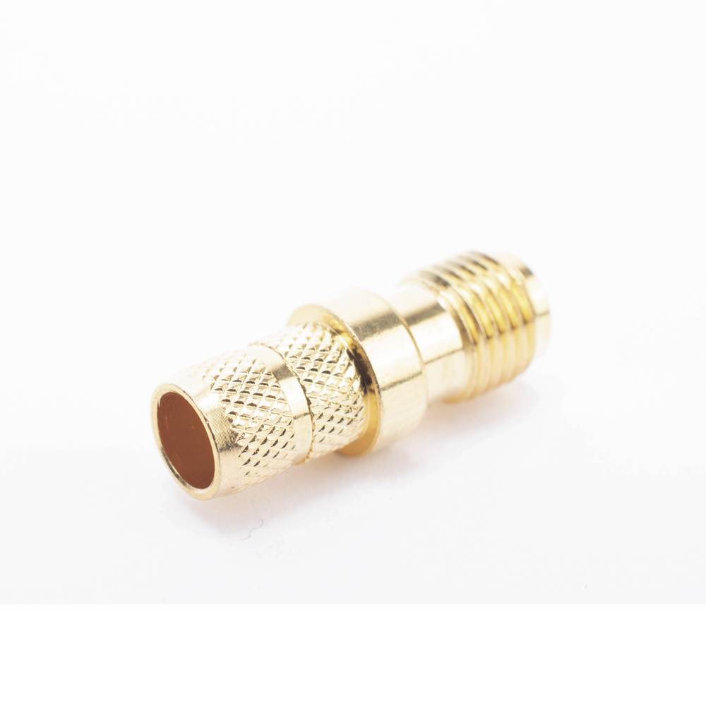 Reverse SMA Female Connector with Folding Ring for RG-8/X, 9258, LMR-240, LMR-240UF, LMR-LW240 Cable, Gold/Gold/Teflon.