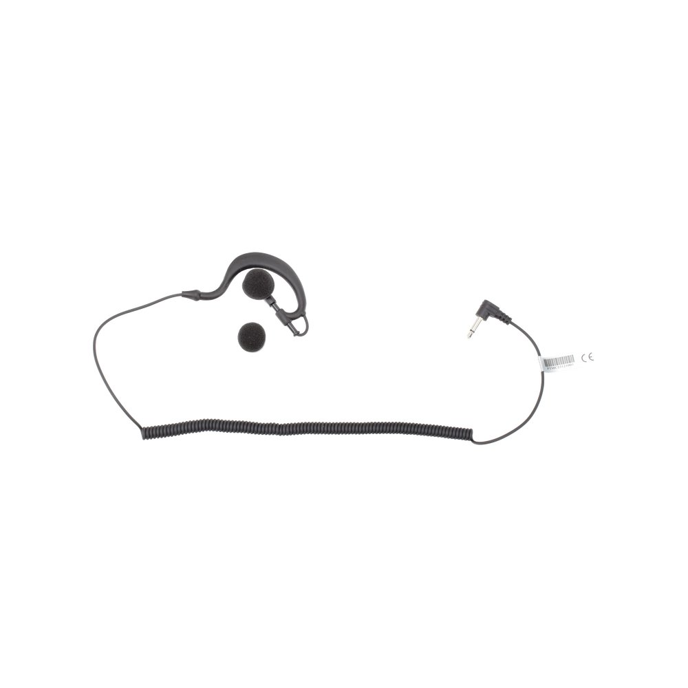 Adjustable earpiece with 3.5 mm connector, compatible with Kenwood PKT-03-K radio and devices with this input