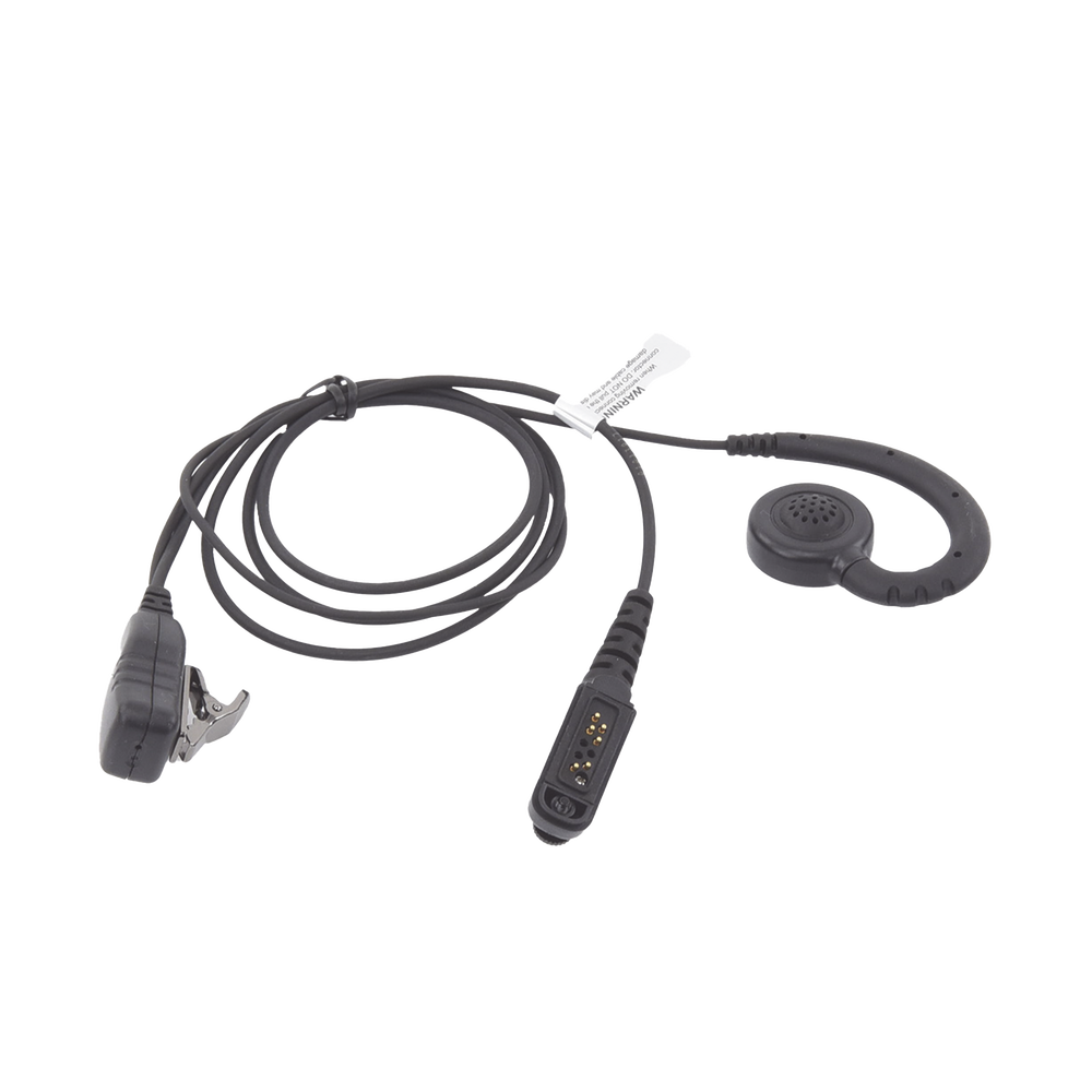 Micrófono de solapa con audífono ajustable al oído para radios ICOM IC-F50/ 60/ 50V/ 60V/ 3161/ 4161