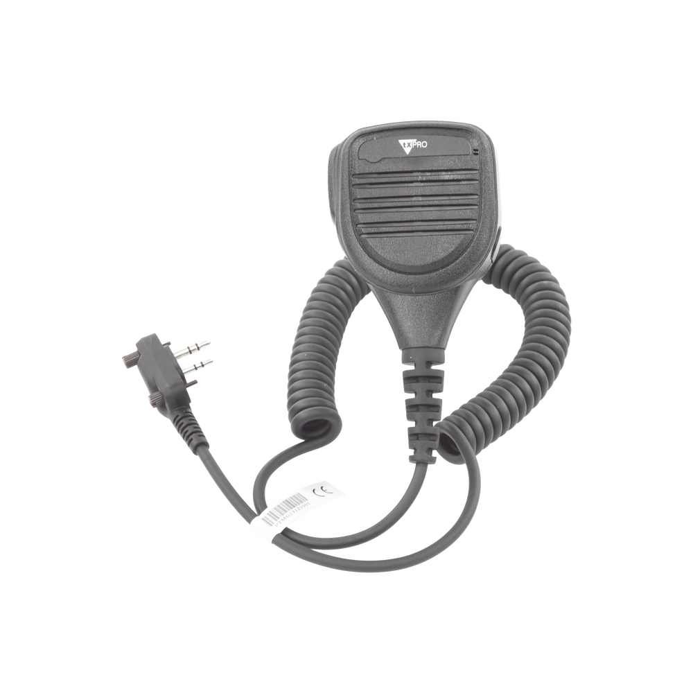 Weatherproof microphone-speaker for ICOM IC-F11/ 14/ 3021/ 3013/ 3103/ 3003, IC-F1000/2000. Attaches to the equipment with screws.