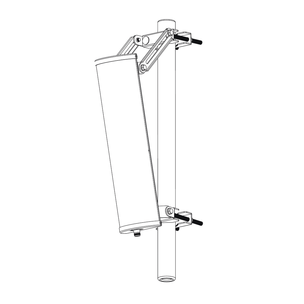 120º Sector Antenna, (5.1 - 5.8 GHz), Gain (15 dBi), Includes tower or mast mount.