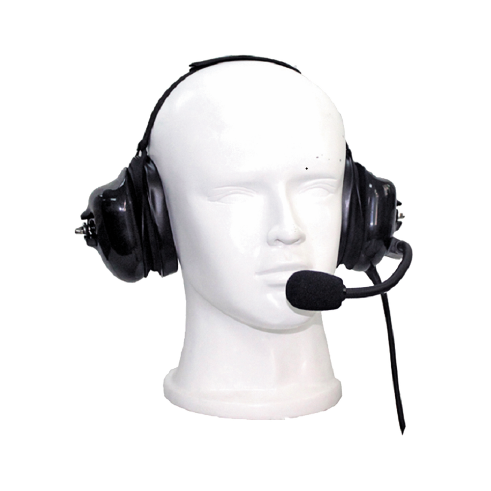 Auriculares con orejeras acolchonadas de gel con micrófono flexible con cancelación de ruido para radios KENWOOD TK-480/2180/3180, NX200/300/410/5000