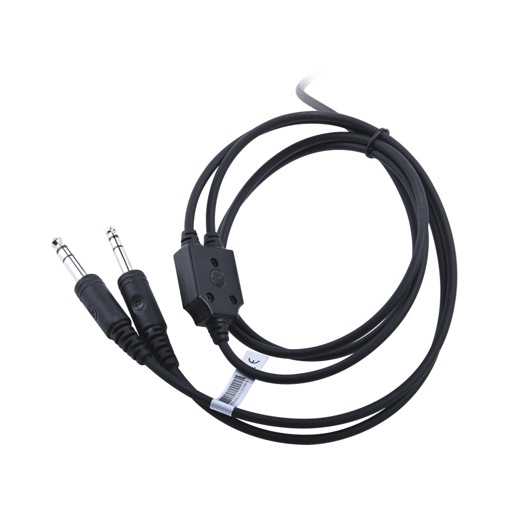 Noise-cancelling headset for airborne radios with universal adapter