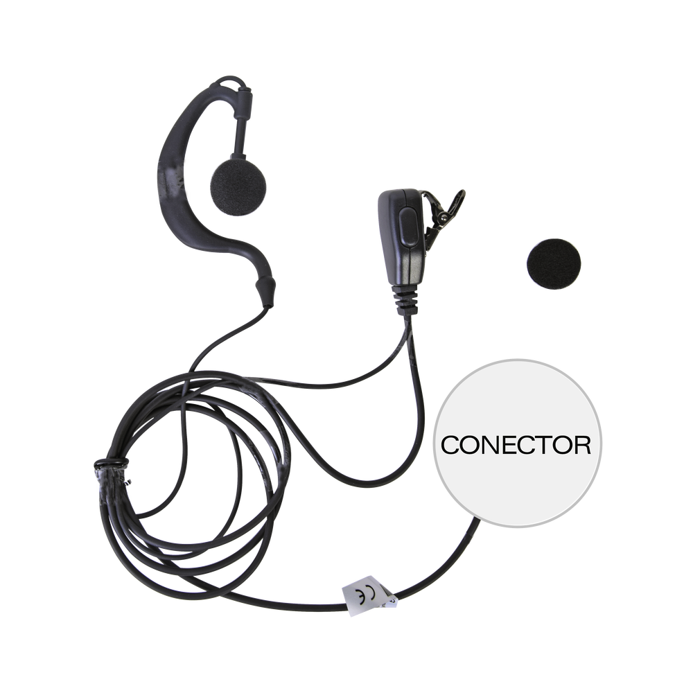 Micrófono - audífono de solapa ajustable al oído para ICOM IC-F11/ 14/3021/ 3013/ 3103/ 3003/ 1100D/2100D