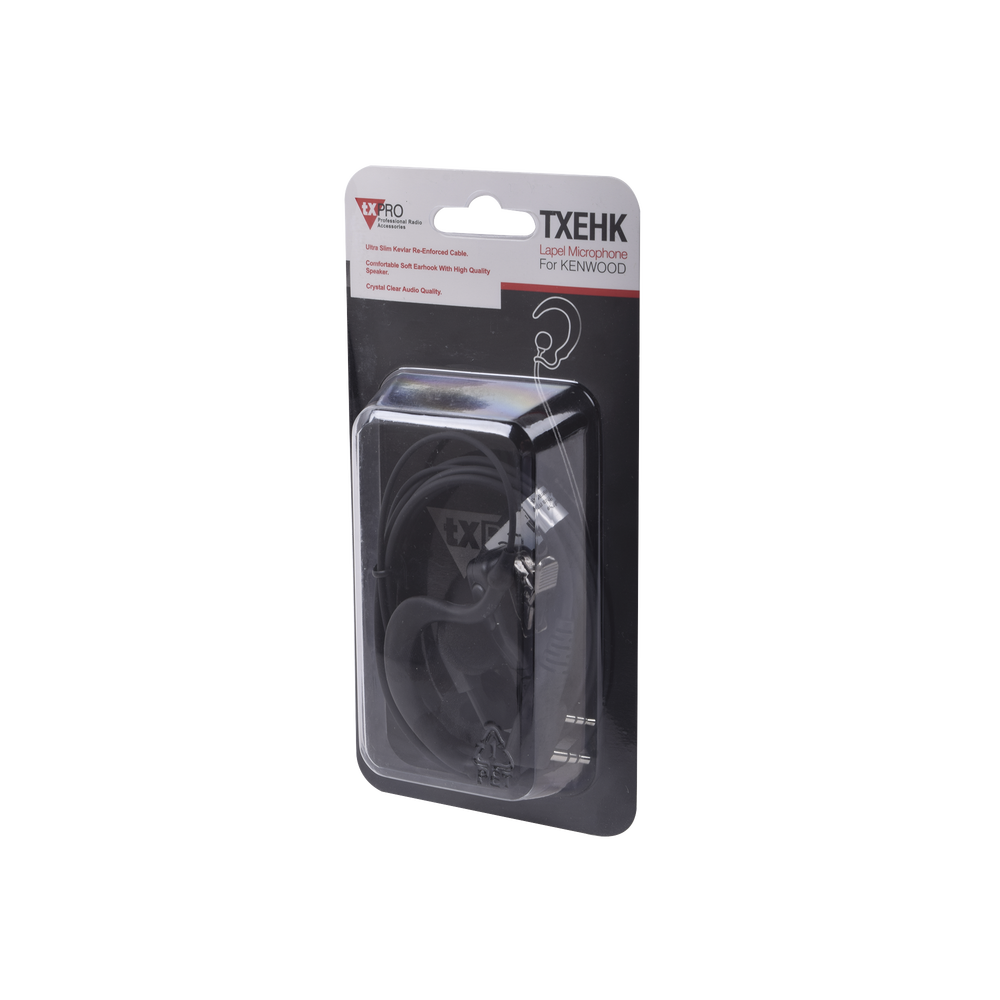 Micrófono - audífono de solapa ajustable al oído para KENWOOD TK3230/ 3000/ 3402/ 3312/ 3360/ 3170, NX240/ 340/ 220/ 320/ 420