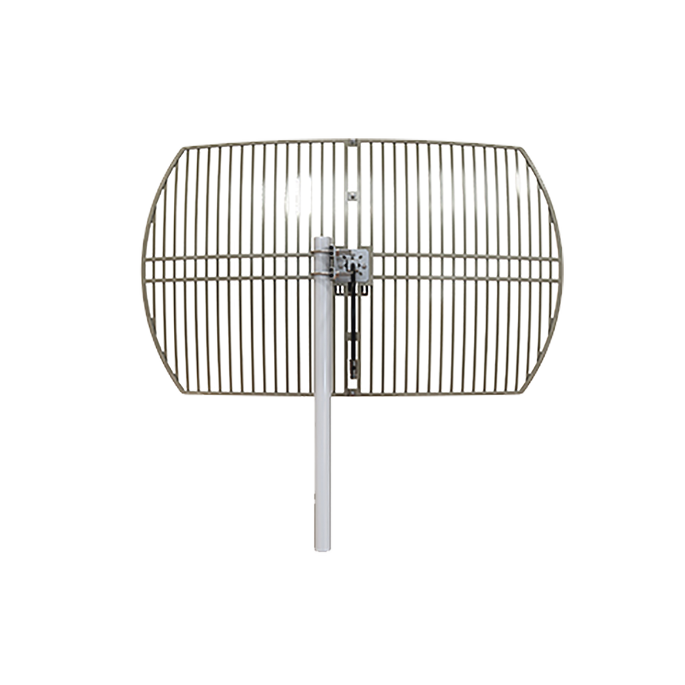 Directional Grid Antenna, Gain 24 dBi, Dimensions (90 x 60 x 38 cm), frequency range (2300-2500 MHz).