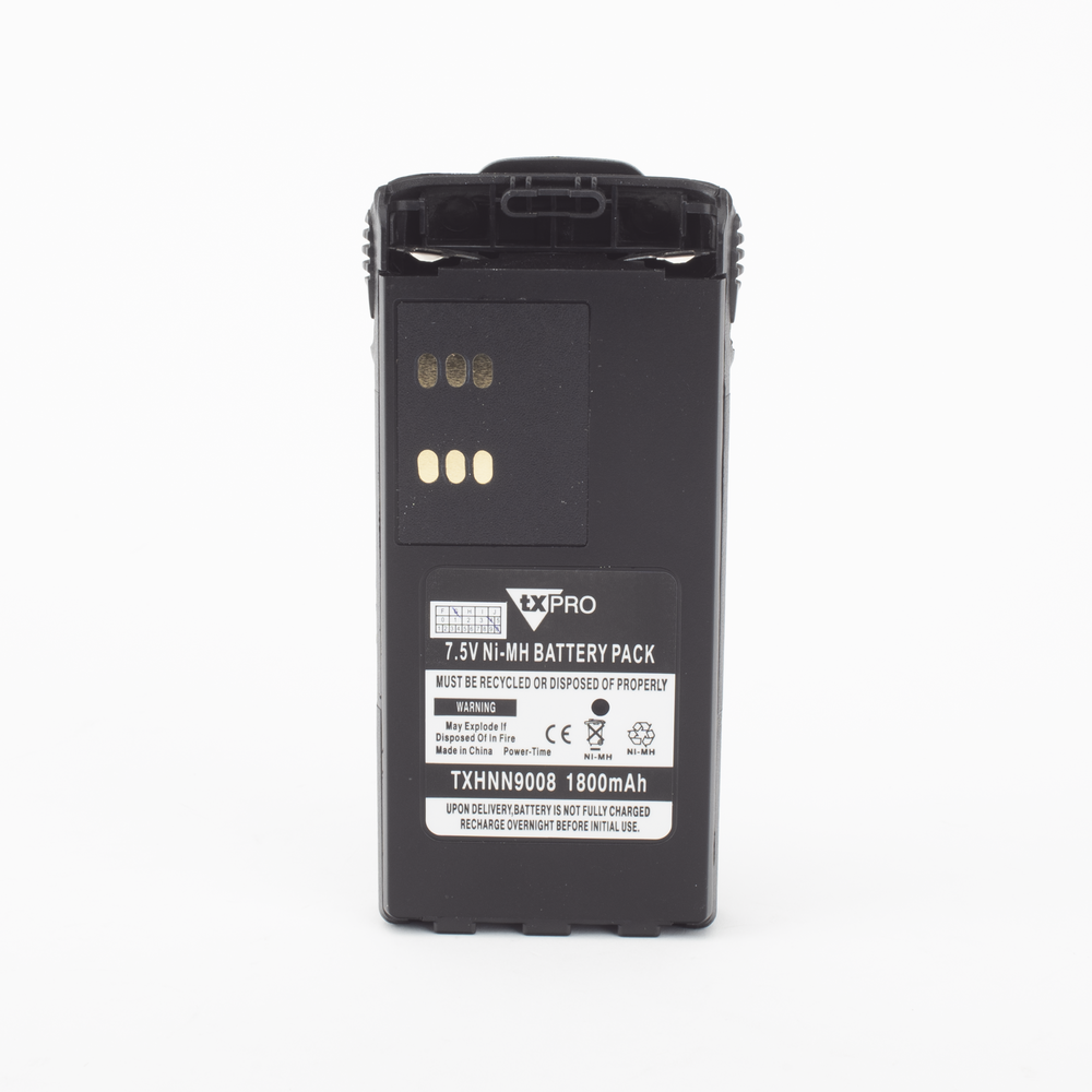 Ni-MH battery, 1800 mAh. For PRO5150/ 5550/ 5350/ 7150/ 7350/ 7550/ 9150/ HT750/ 1250/ GP324/ 328/ 340/ MTX-950. Replaces: HNN9008, HNN9009