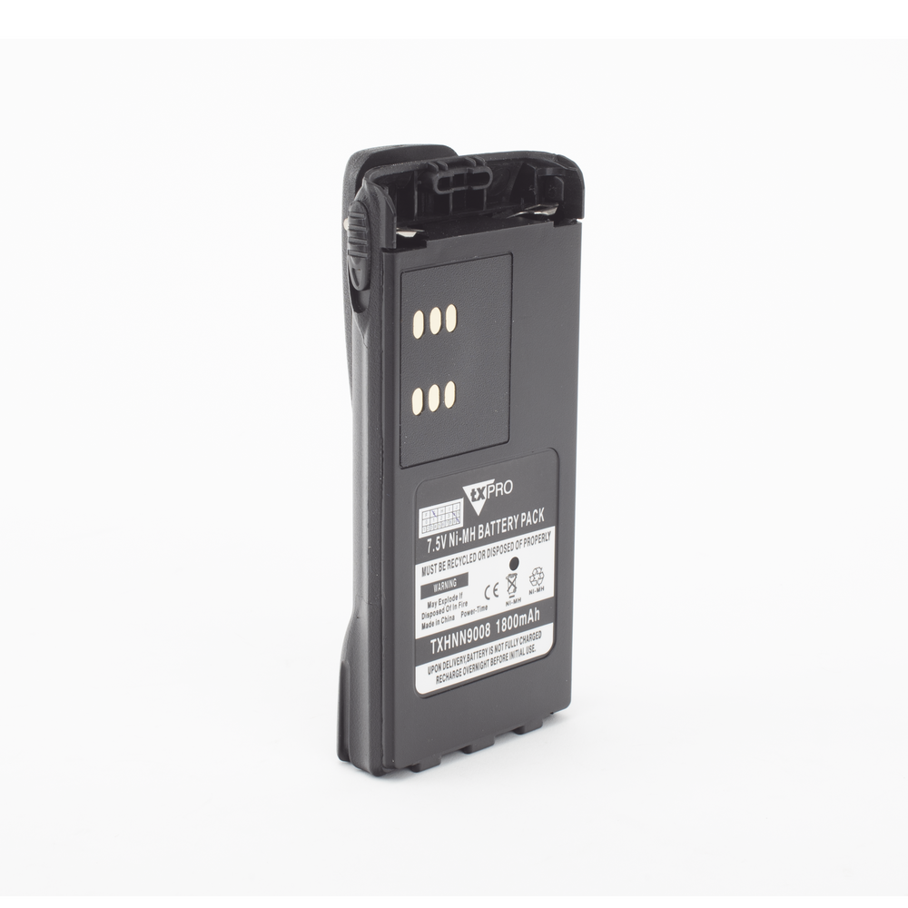 Ni-MH battery, 1800 mAh. For PRO5150/ 5550/ 5350/ 7150/ 7350/ 7550/ 9150/ HT750/ 1250/ GP324/ 328/ 340/ MTX-950. Replaces: HNN9008, HNN9009