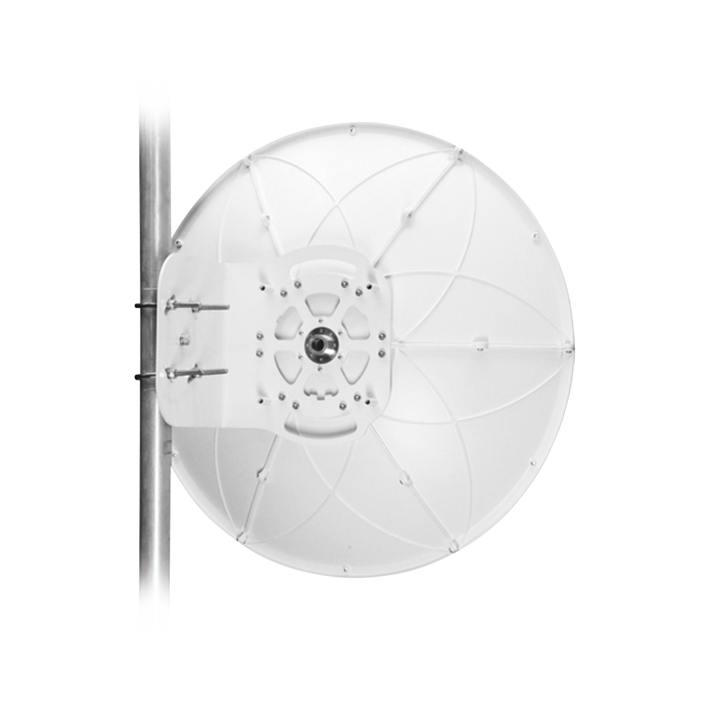 Antena direccional para B11, Doble polaridad, 10 a 11.7 GHz, 2 ft, Alta ganancia en 34 dBi, Montaje incluido