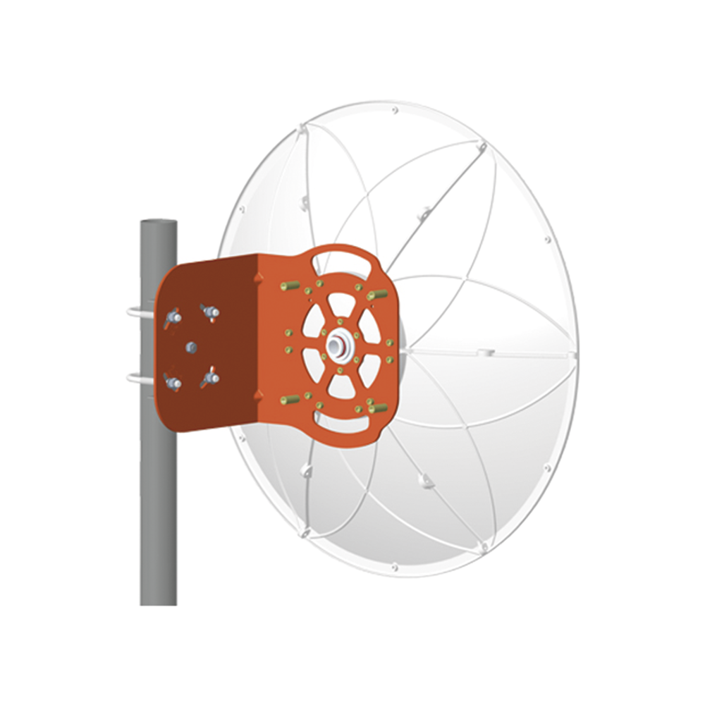 Antena direccional para B11, Doble polaridad, 10 a 11.7 GHz, 2 ft, Alta ganancia en 34 dBi, Montaje incluido