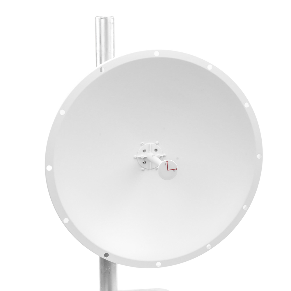 Extended Frequency Directional Antenna / 4.8 - 6.5 GHz / 28 dBi / N-Male connector with jumper included / 90º and 45º polarity / Mounting included for tower or mast