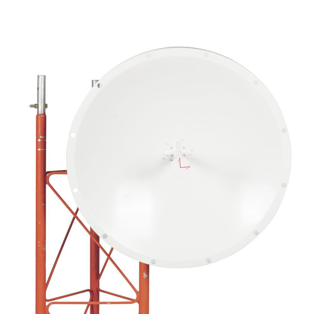 Extended Frequency Directional Antenna / 4.8 - 6.5 GHz / 28 dBi / N-Male connector with jumper included / 90º and 45º polarity / Mounting included for tower or mast