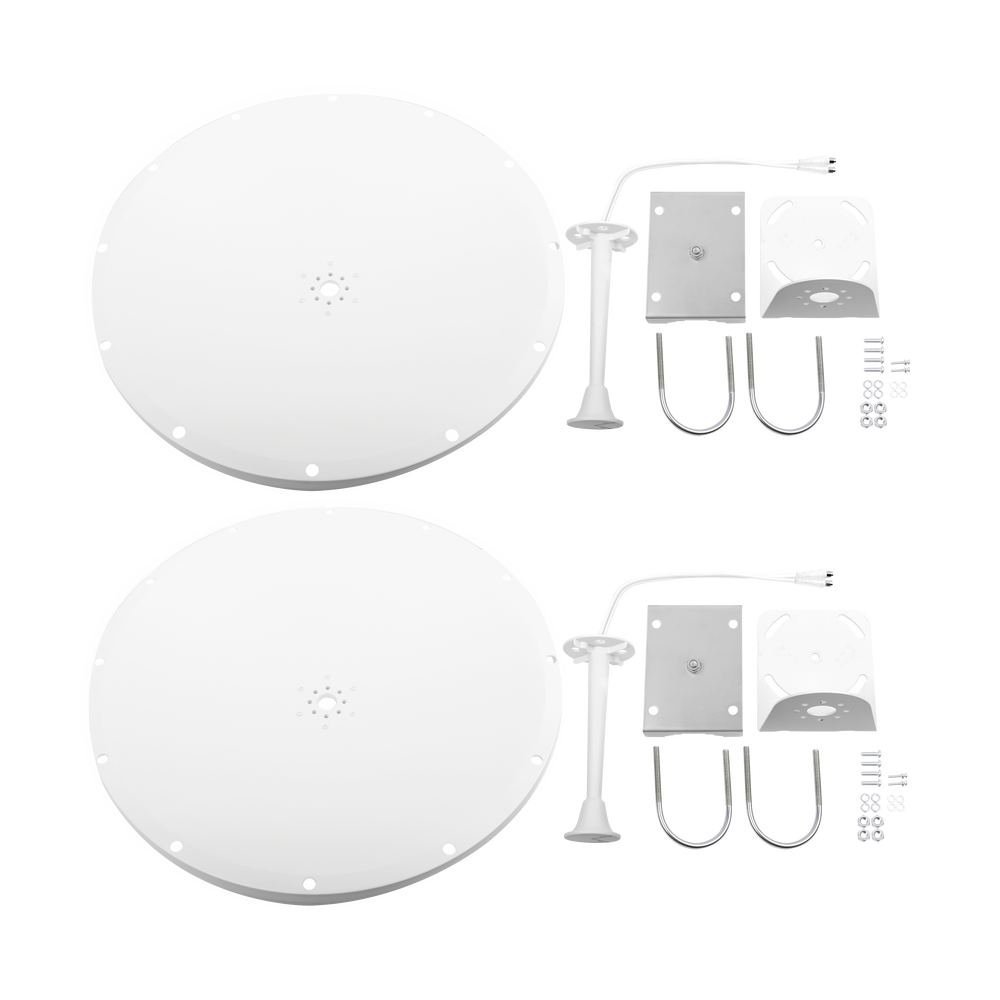 Extended Frequency Parabolic Antenna, 4.8 - 6.5 GHz, 28 dBi, Reverse SMA-Male Connectors