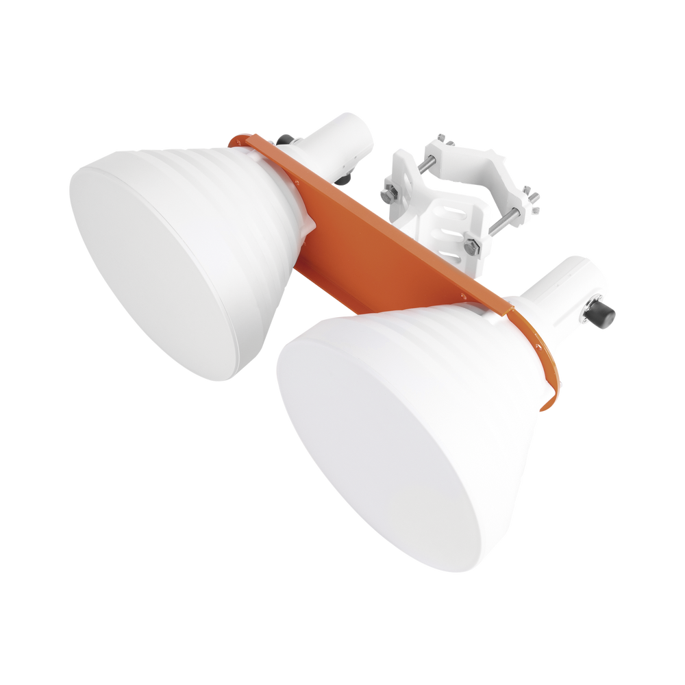 Antena Sectorial Simétrica, doble sector de 30 ° y 19 dBi , Conectividad para alta densidad de usuarios, 4.9-6.5 GHz, Estabilidad en ambientes de alto ruido, Conector N-Hembra, con montaje incluido