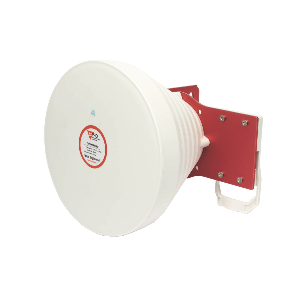 30° Symmetrical Sector Antenna, 19 dBi, 4.9-6.5 GHz, Ideal for high noise environments, N-Female connector type, with mounting and jumpers included