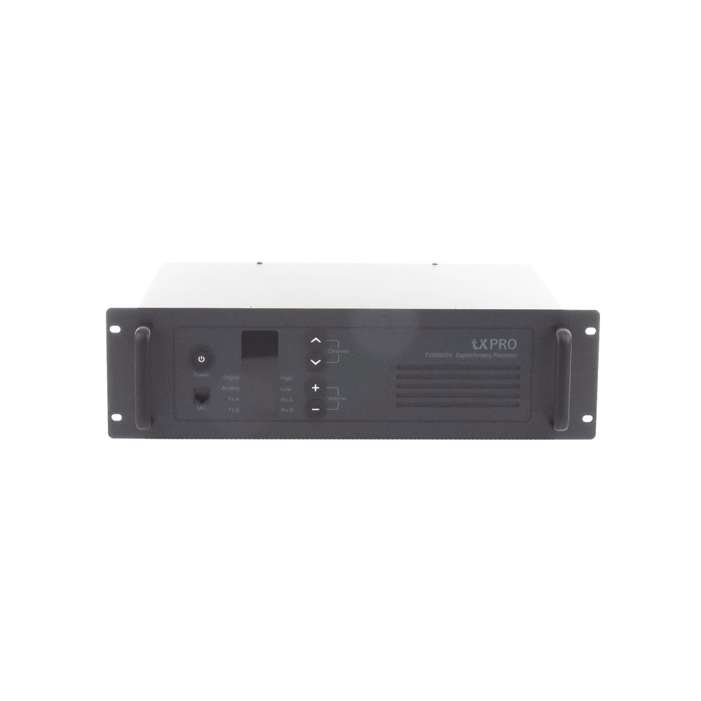 50W VHF repeater with DMR protocol. 2 TDMA mode 2 slots.