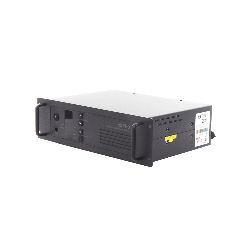 50W VHF repeater with DMR protocol. 2 TDMA mode 2 slots.