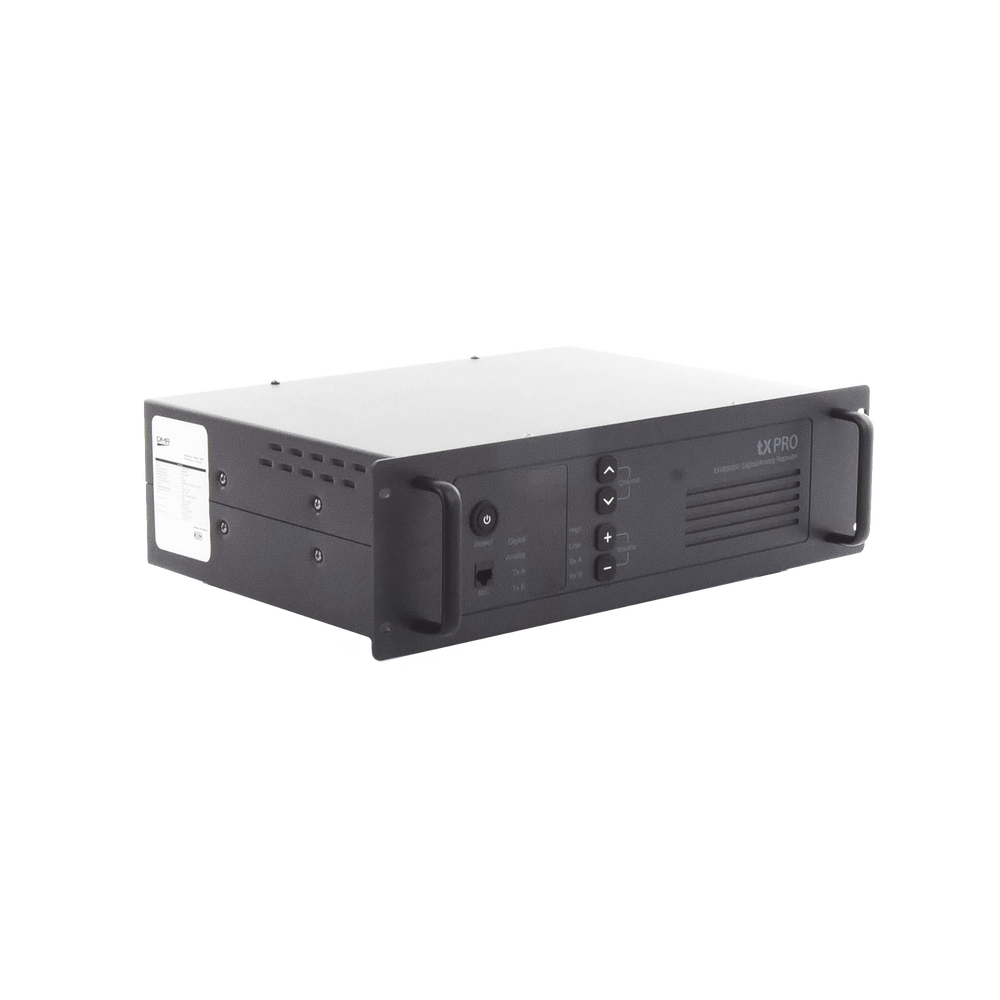50W VHF repeater with DMR protocol. 2 TDMA mode 2 slots.