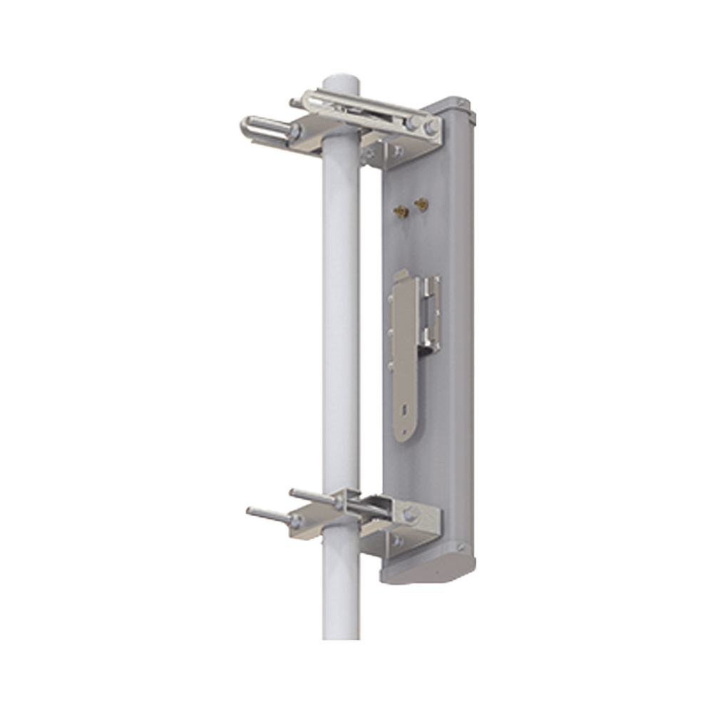 Antena Sectorial 120°, Rango de frecuencia de (5.1 a 5.8 GHz), ganancia 19 dBi, conectores SMA-hembra, incluye jumper y montaje para radio )