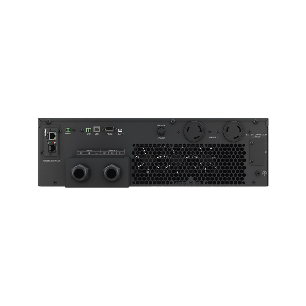 UPS SmartZone de 6000 VA/6000 W, Online Doble Conversión, Entrada 208/240 Vca Con Terminal L1+L2+G, Onda Senoidal Pura, 6 UR, Con 2 Tomas NEMA L6-30R y Terminal L1+L2+G, Incluye Tarjeta de Red y Kit de Rieles