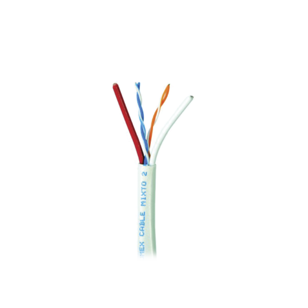 Retazo de 5 Metros. 2 pares UTP5+1 par para alimentación calibre 16.