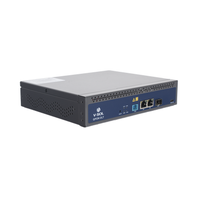 1 GPON port OLT with 3 Uplink ports (2 Gigabit Ethernet ports + 1 SFP/SFP+ port), up to 128 ONUs