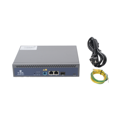 1 GPON port OLT with 3 Uplink ports (2 Gigabit Ethernet ports + 1 SFP/SFP+ port), up to 128 ONUs