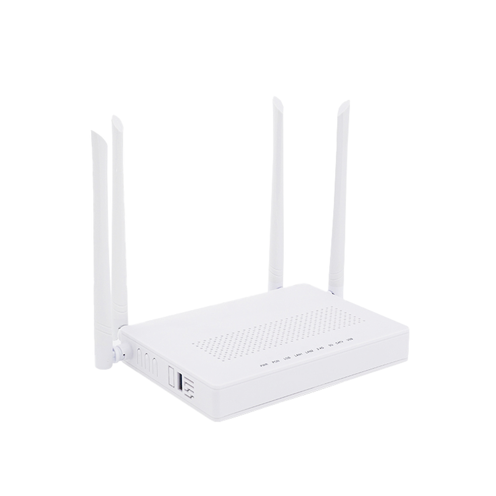 ONU Dual G/EPON con Wi-Fi AC + 1 Puerto CATV + 2 puertos Gigabit + 1 Puerto SC/APC, Hasta 1200 Mbps