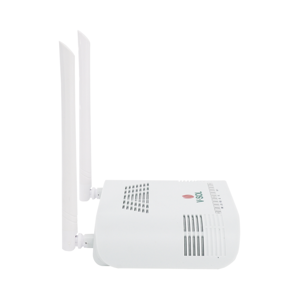 Dual G/EPON ONU with 2.4 GHz Wi-Fi + 1 Gigabit LAN port + 1 Fast Ethernet LAN port, up to 300 Mbps via wireless