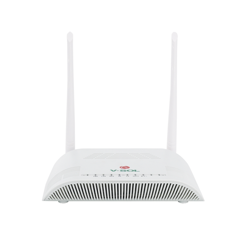 ONU Dual G/EPON con Wi-Fi en 2.4 GHz + 1 CATV + 1 puerto LAN Gigabit + 1 puerto LAN Fast Ethernet, hasta 300 Mbps vía inalámbrico