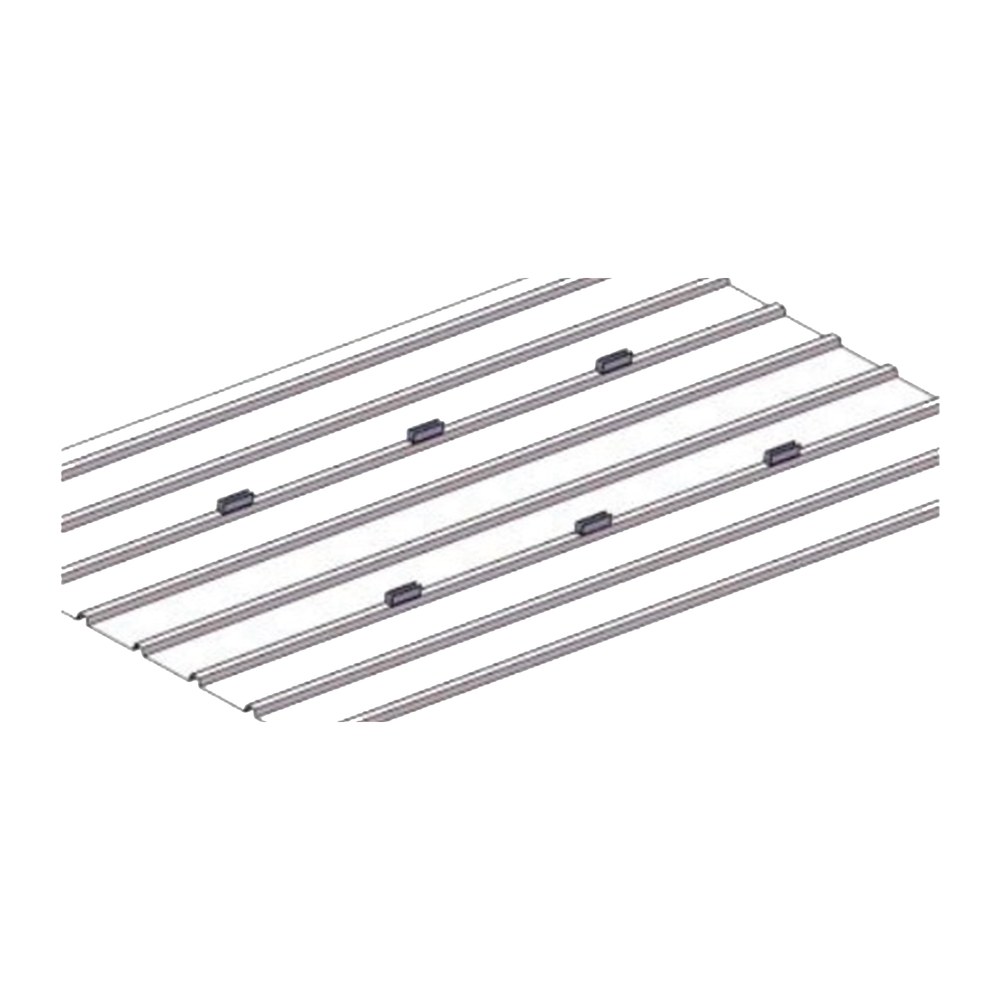 Anodized aluminum solar panel mount for quick installation on a concrete roof or floor, Starter line, 1x4 photovoltaic module array