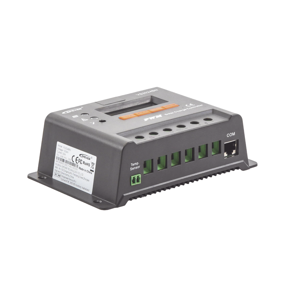 Controlador Solar de Carga y Descarga PWM 12/24V 20A con Display, Parámetros Configurables