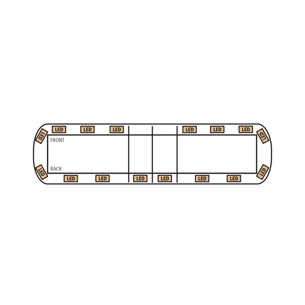 60" Vantage™ 20 LED Amber Turn Signal Light Tower with 2 Work Lights, 2 Alley Lights, 2 Brake Lights, Tail Lights, Turn Signal Lights, and Traffic Director