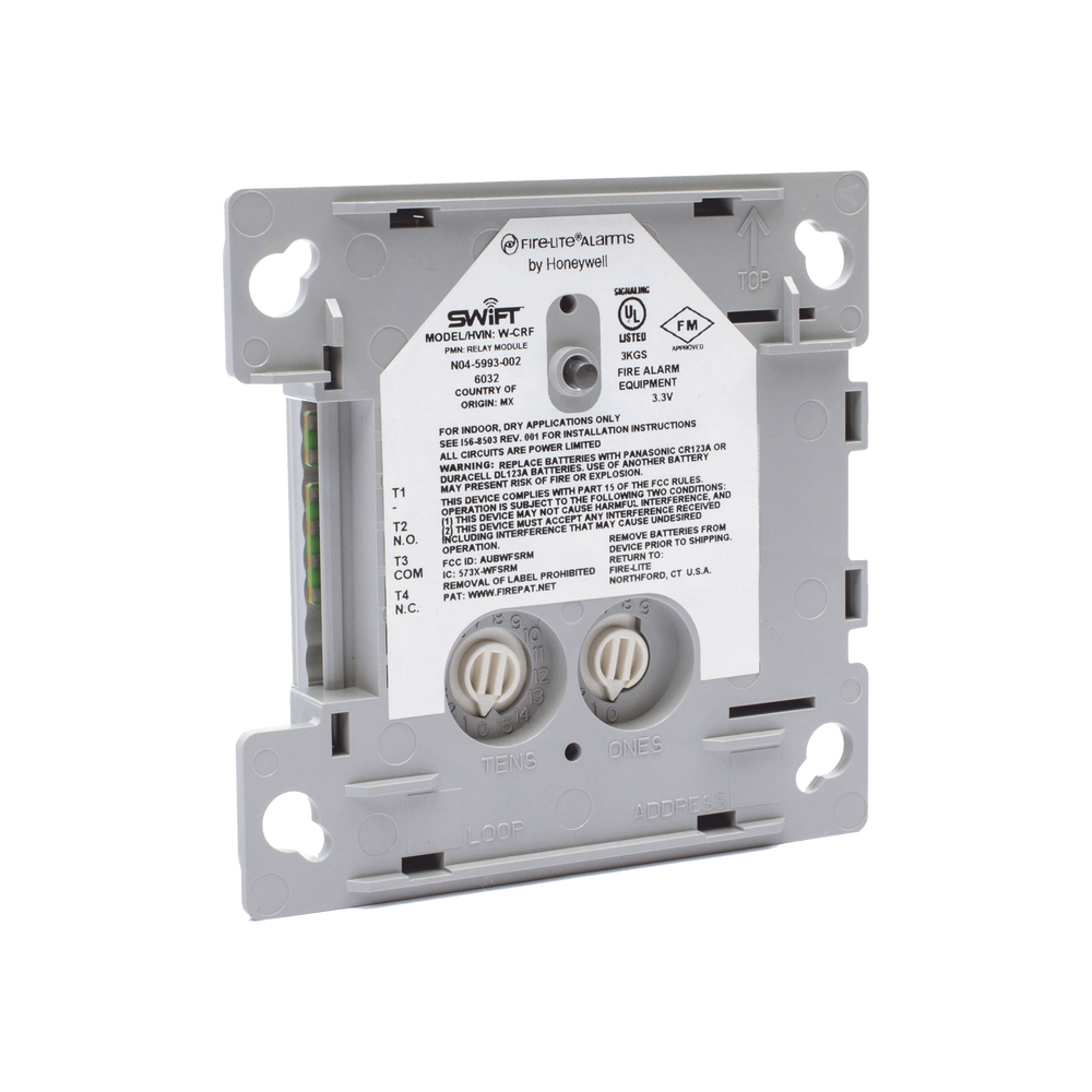 SWIFT Series Wireless Relay Output Module, Compatible with Fire-Lite Addressable Panels.