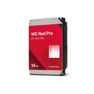 Disco Duro NAS Empresarial WD Red Pro / 14TB / 7200 RPM / SATA 6Gb/s / RAID Optimizado / NASware / Garantía 5 Años